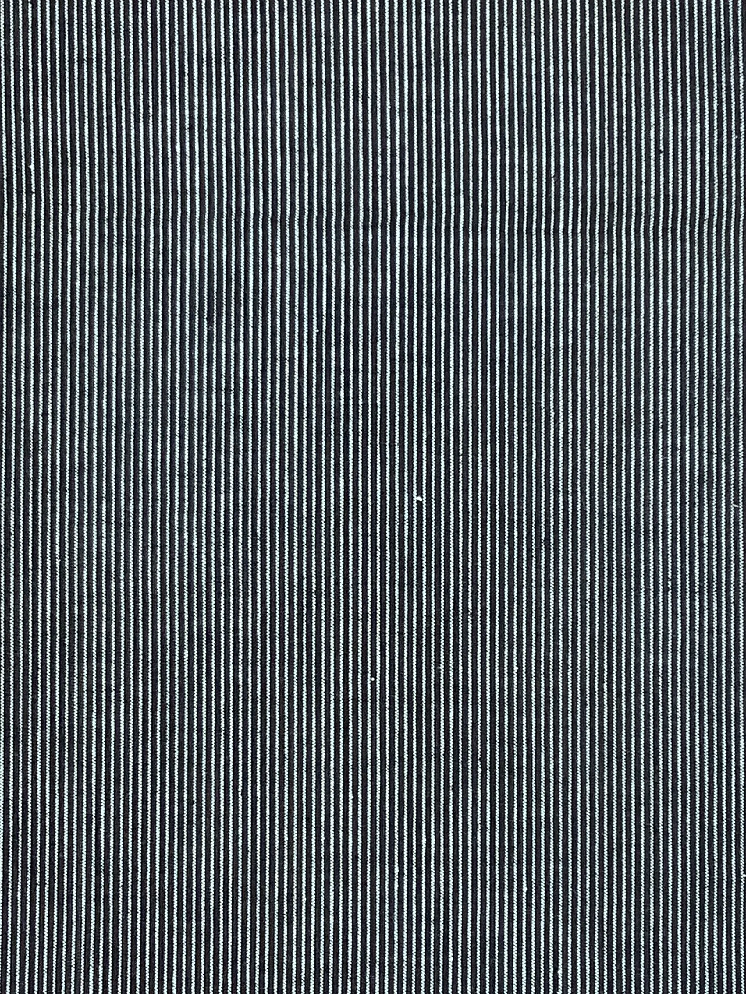 7505:1930s-50s Deadstock Japanese Pinstriped Cotton Fabric, 55in.Pc.