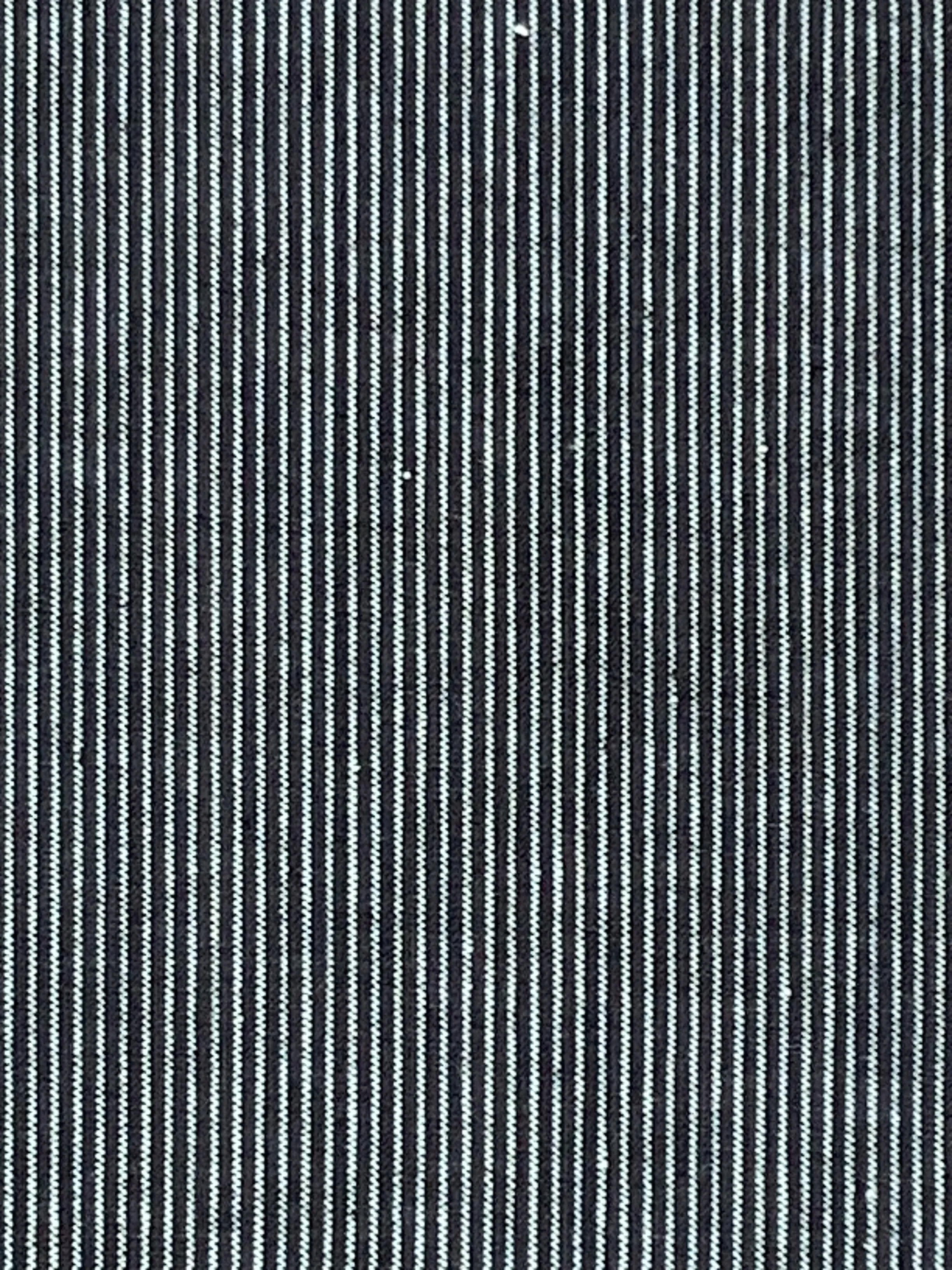 7505:1930s-50s Deadstock Japanese Pinstriped Cotton Fabric, 55in.Pc.
