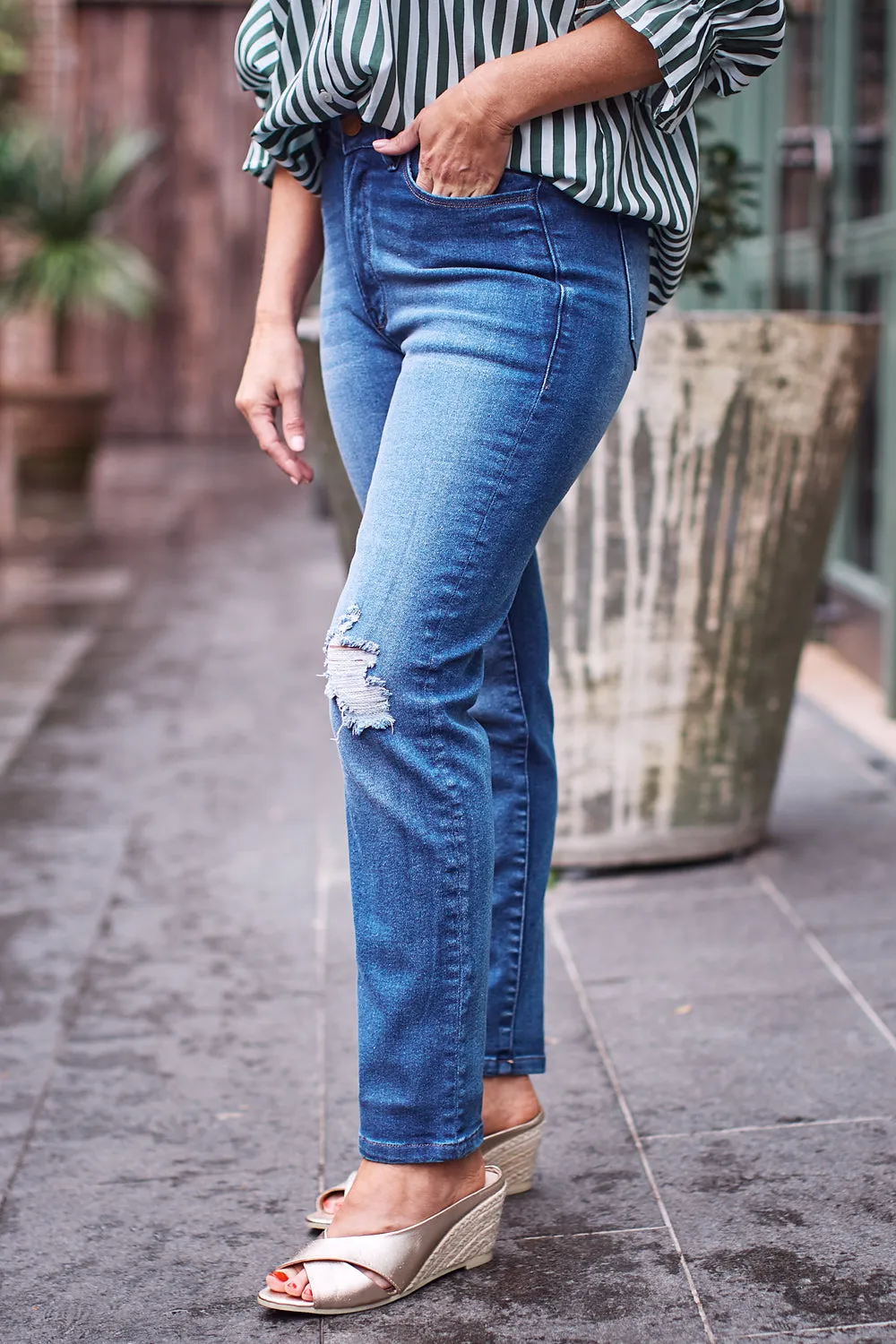 Alessia Straight Jeans Denim Blue