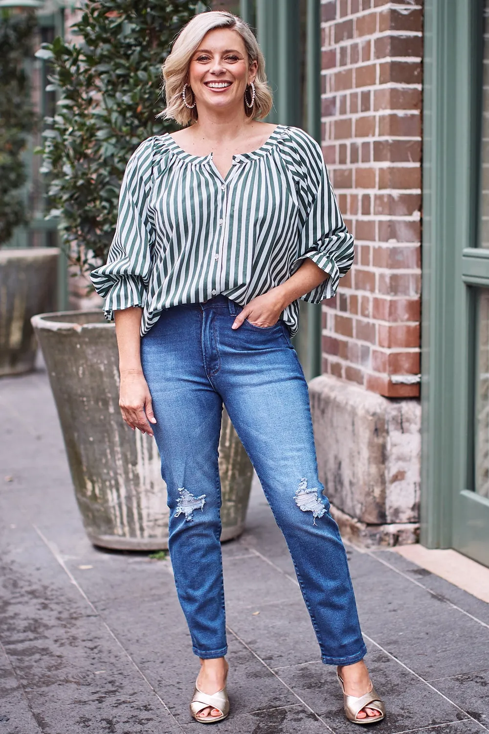 Alessia Straight Jeans Denim Blue