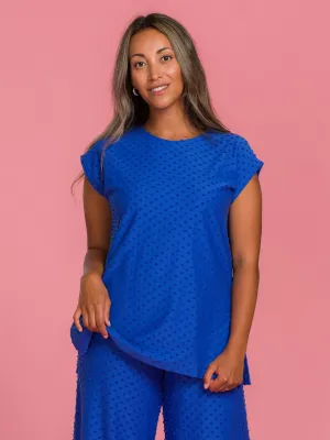 Blake Top Dazzling Blue Dot