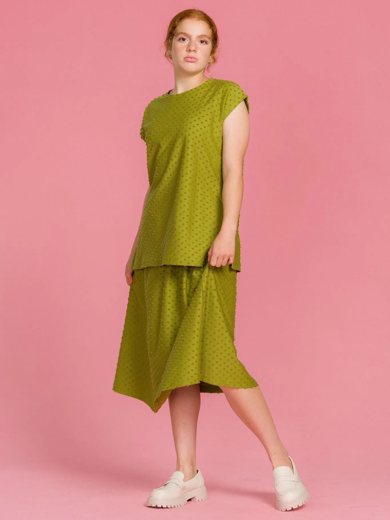 Blake Top Olive Dot