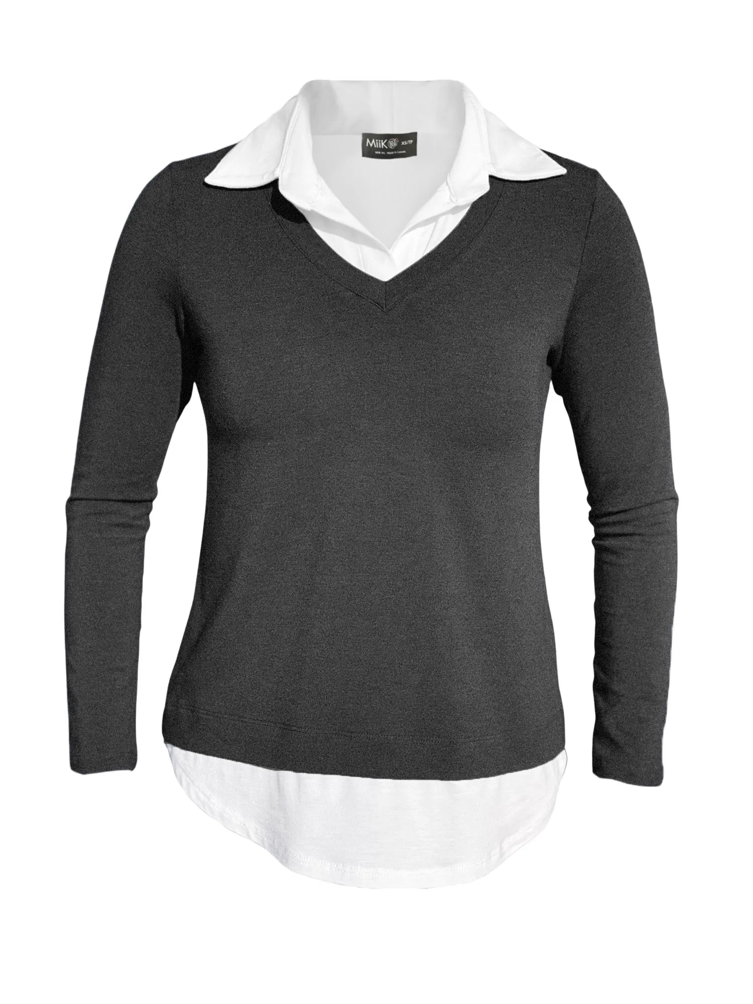 Carson collared faux-layer shirt - FINAL SALE