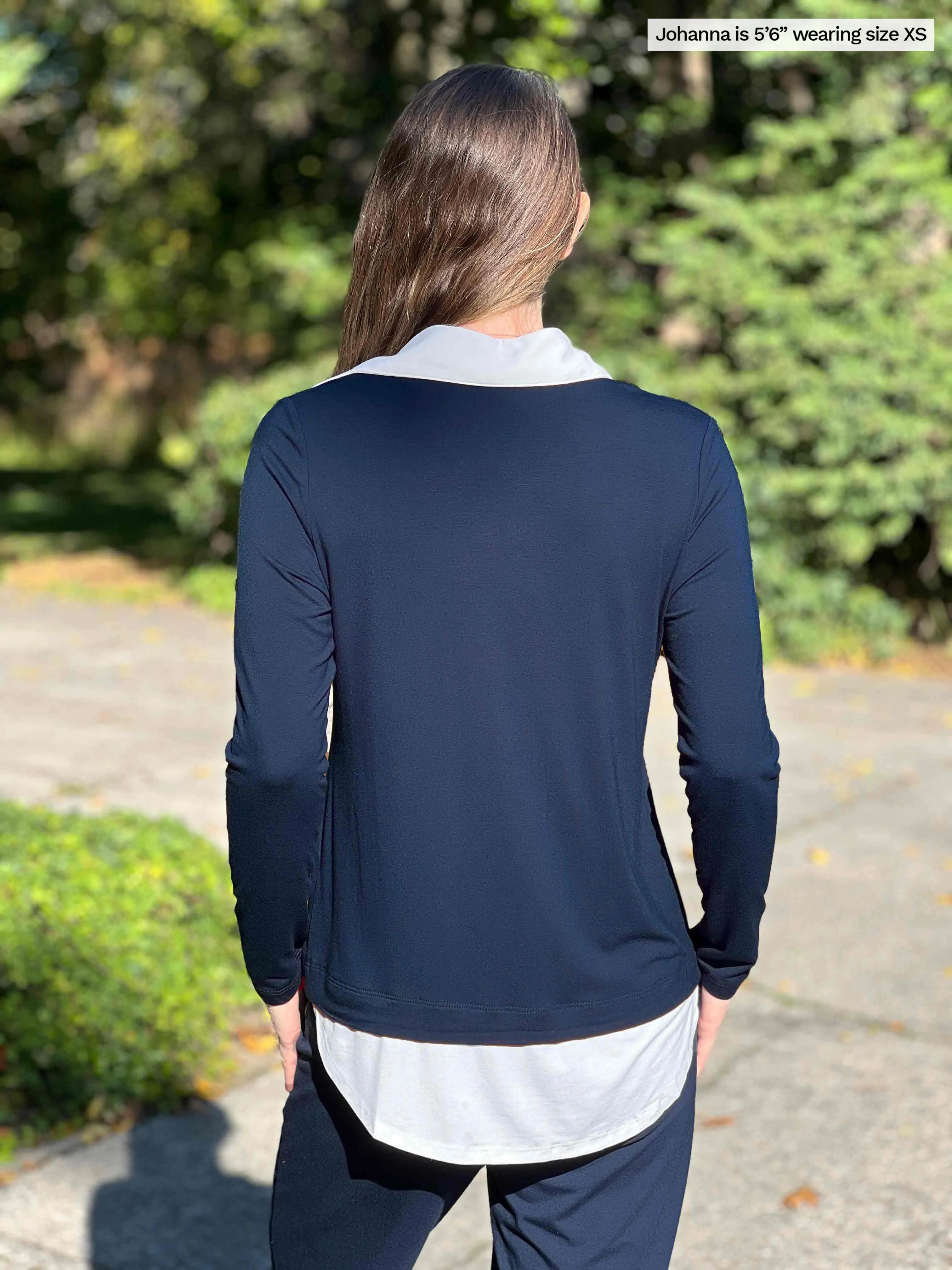 Carson collared faux-layer shirt - FINAL SALE