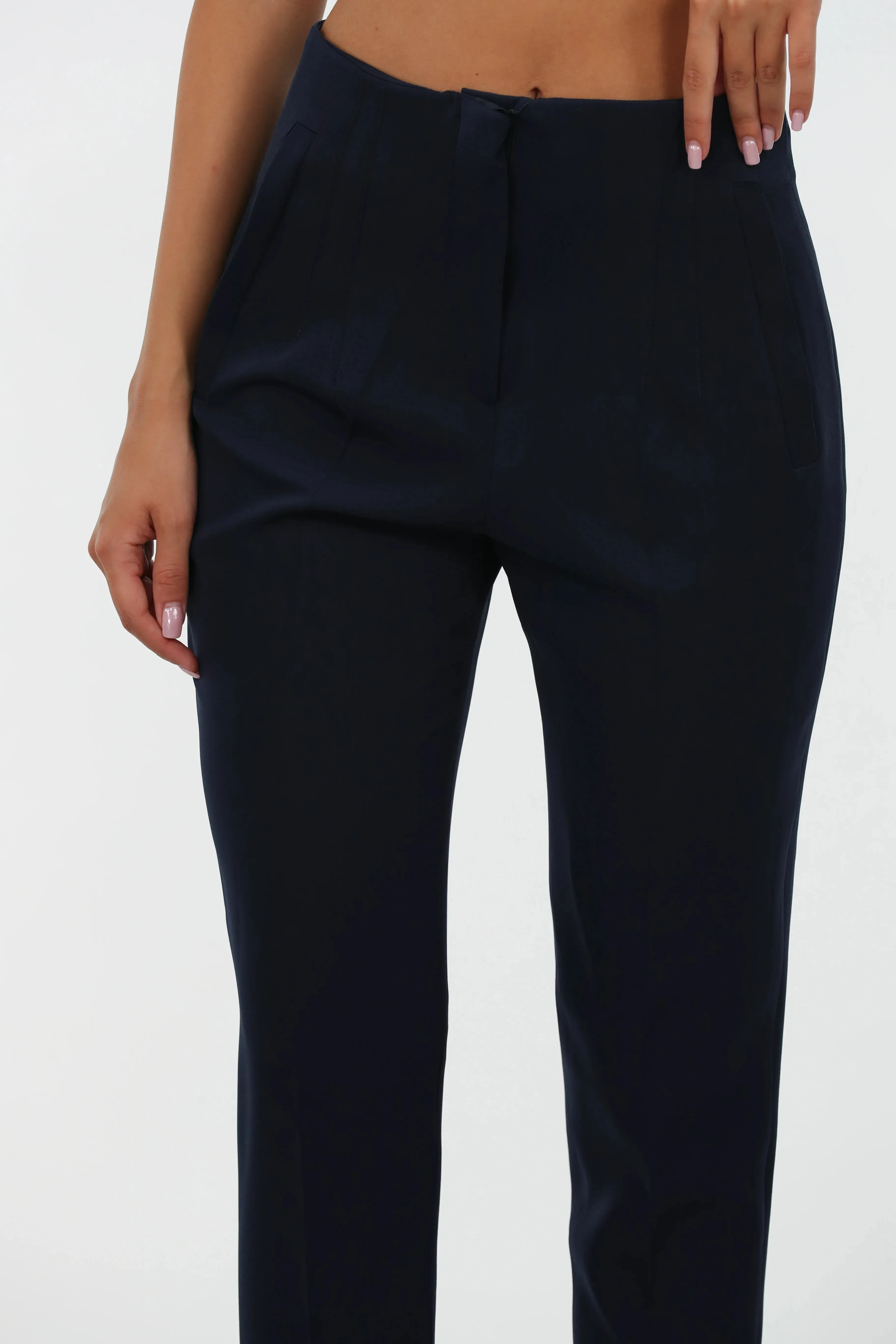 Classy Slim Fit Navy Pants