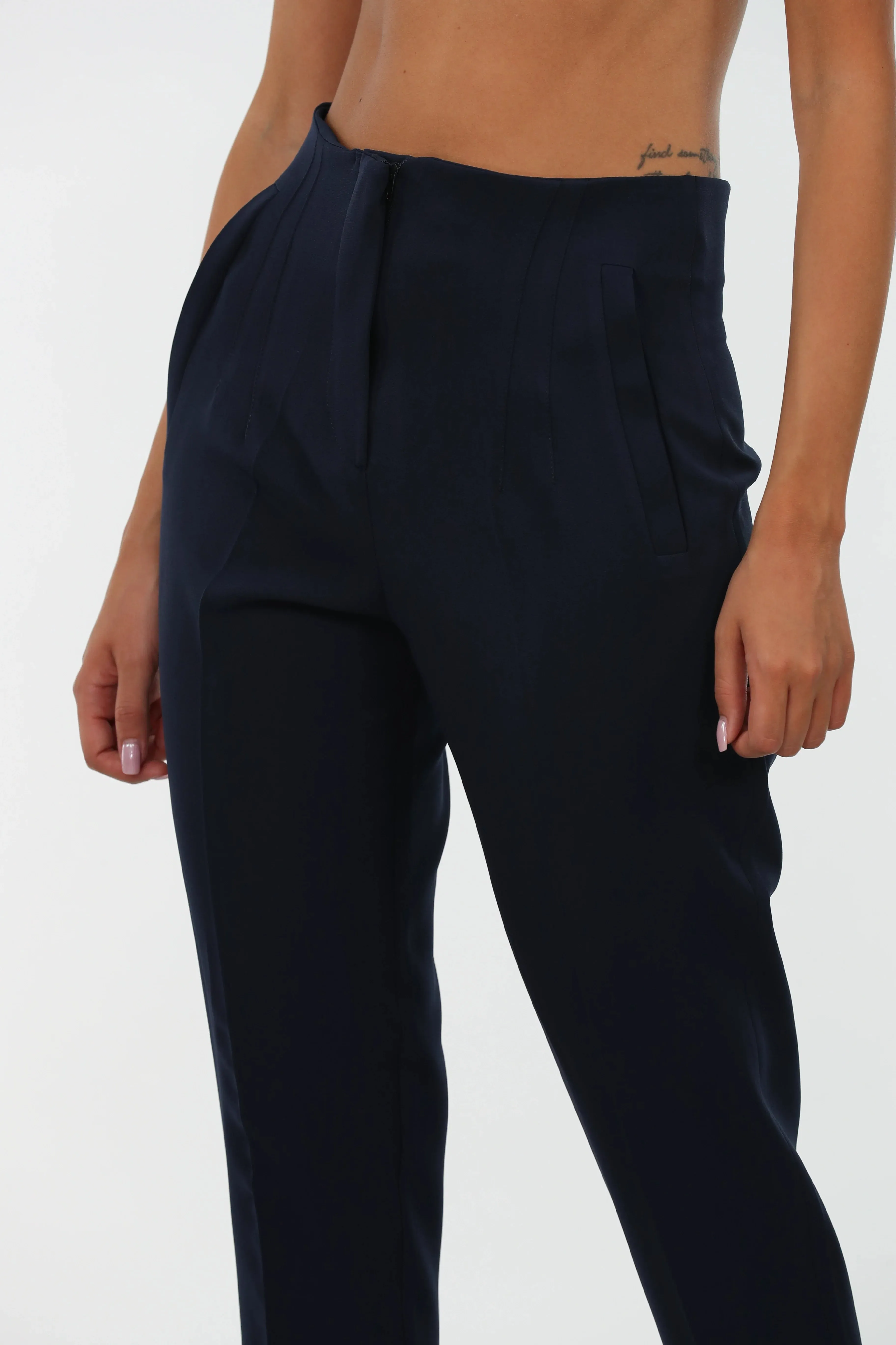 Classy Slim Fit Navy Pants