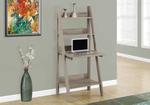 Computer Desk - 61"H / Dark Taupe Ladder Style
