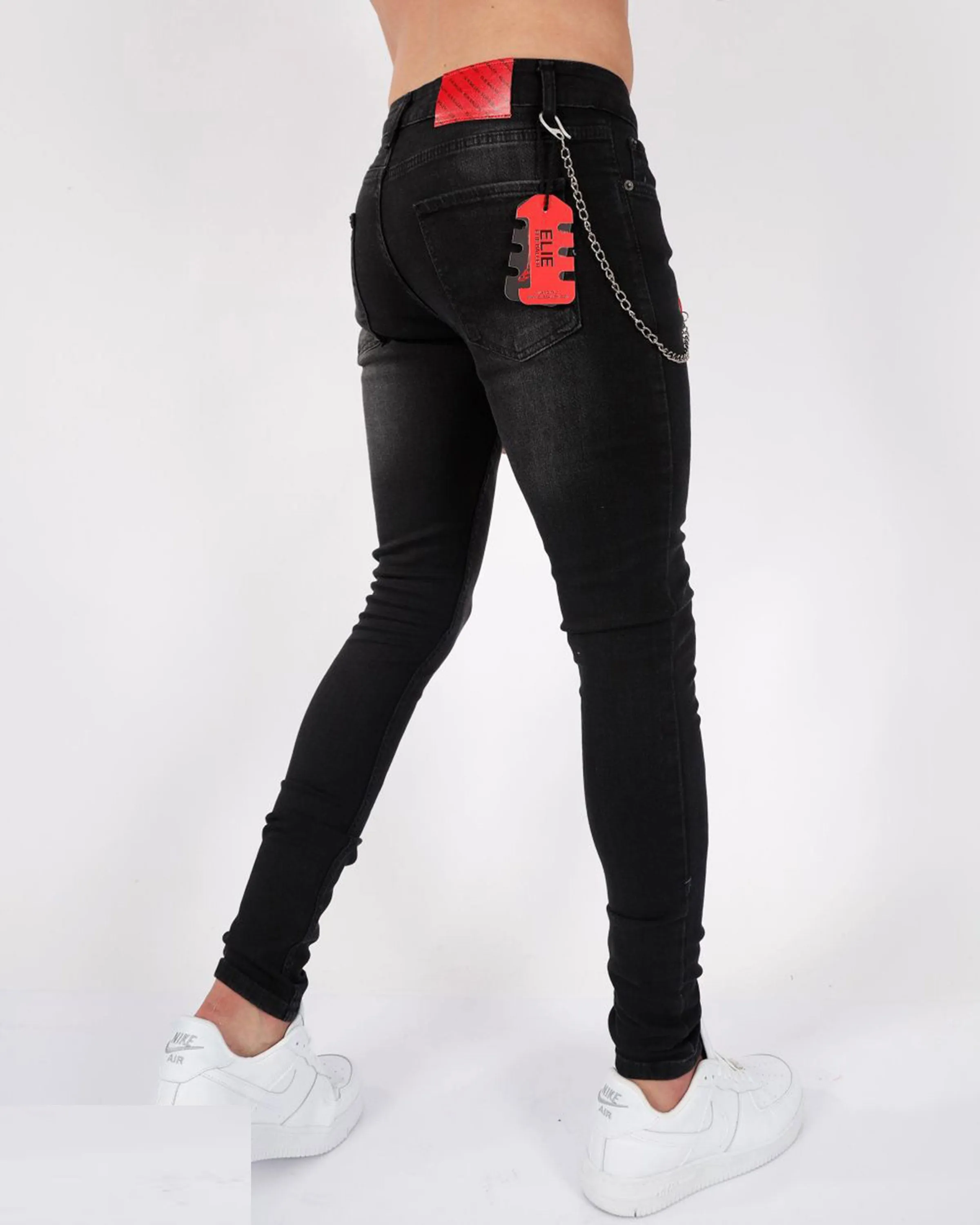 ELIE BALLEH CHARCOAL DENIM JEANS Pants