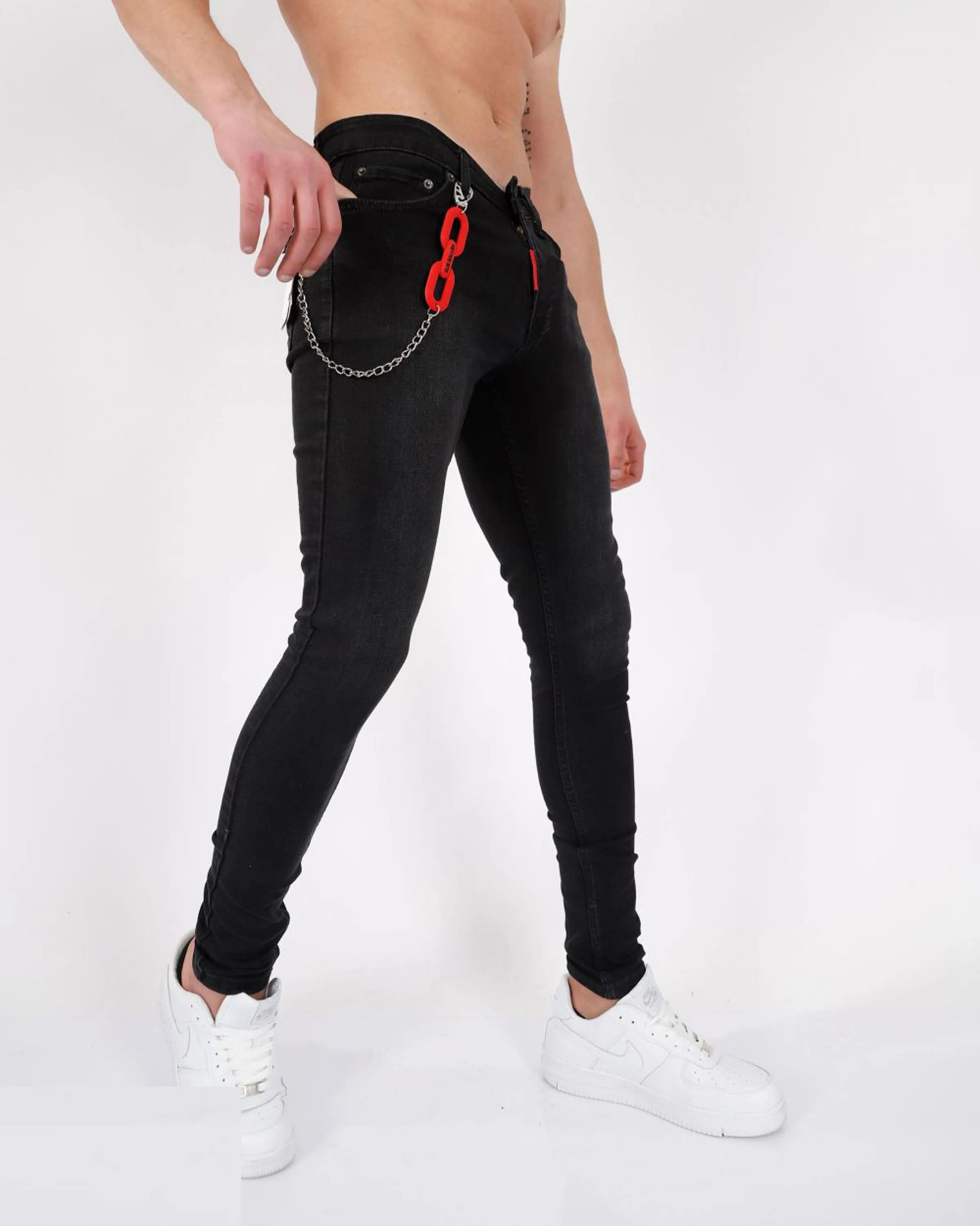 ELIE BALLEH CHARCOAL DENIM JEANS Pants