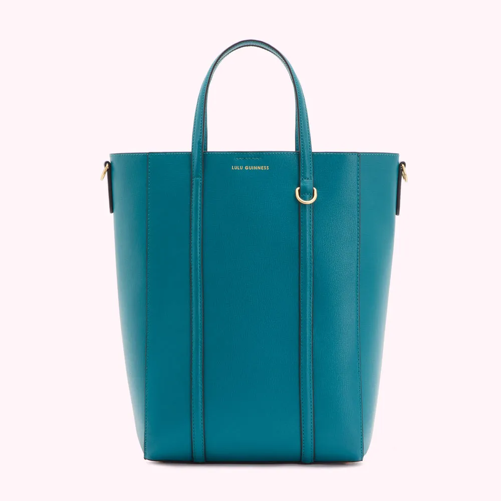 EMERALD LEATHER I LOVE LULU GARBO TOTE BAG