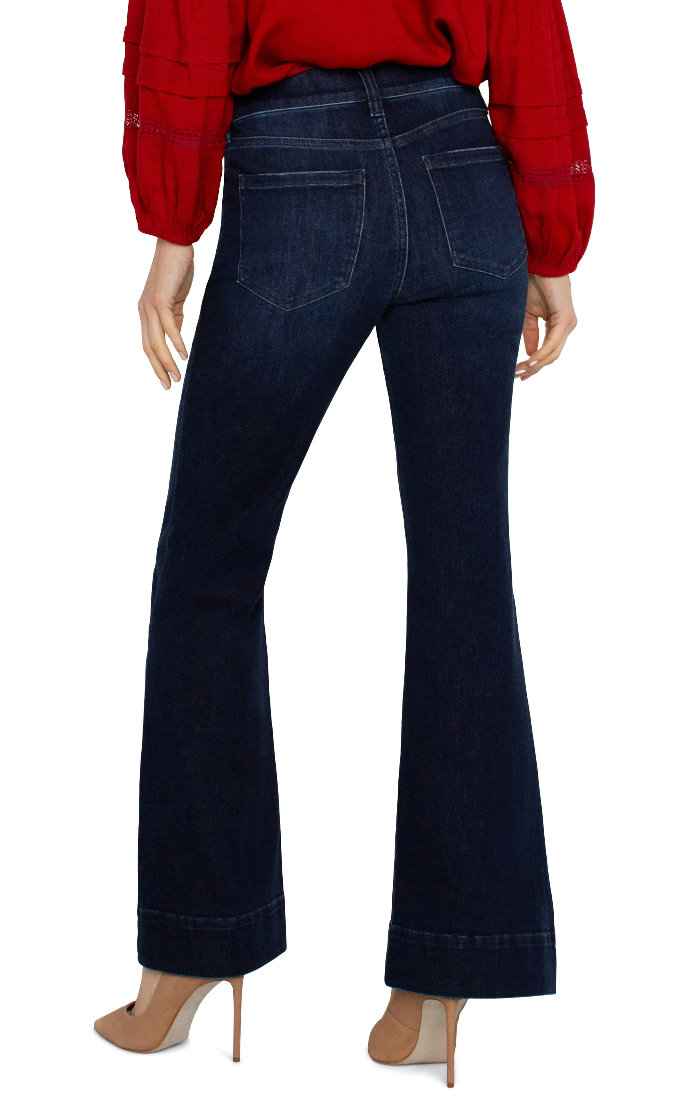 FLARE GIA GLIDER DARK BLUE WASH JEAN