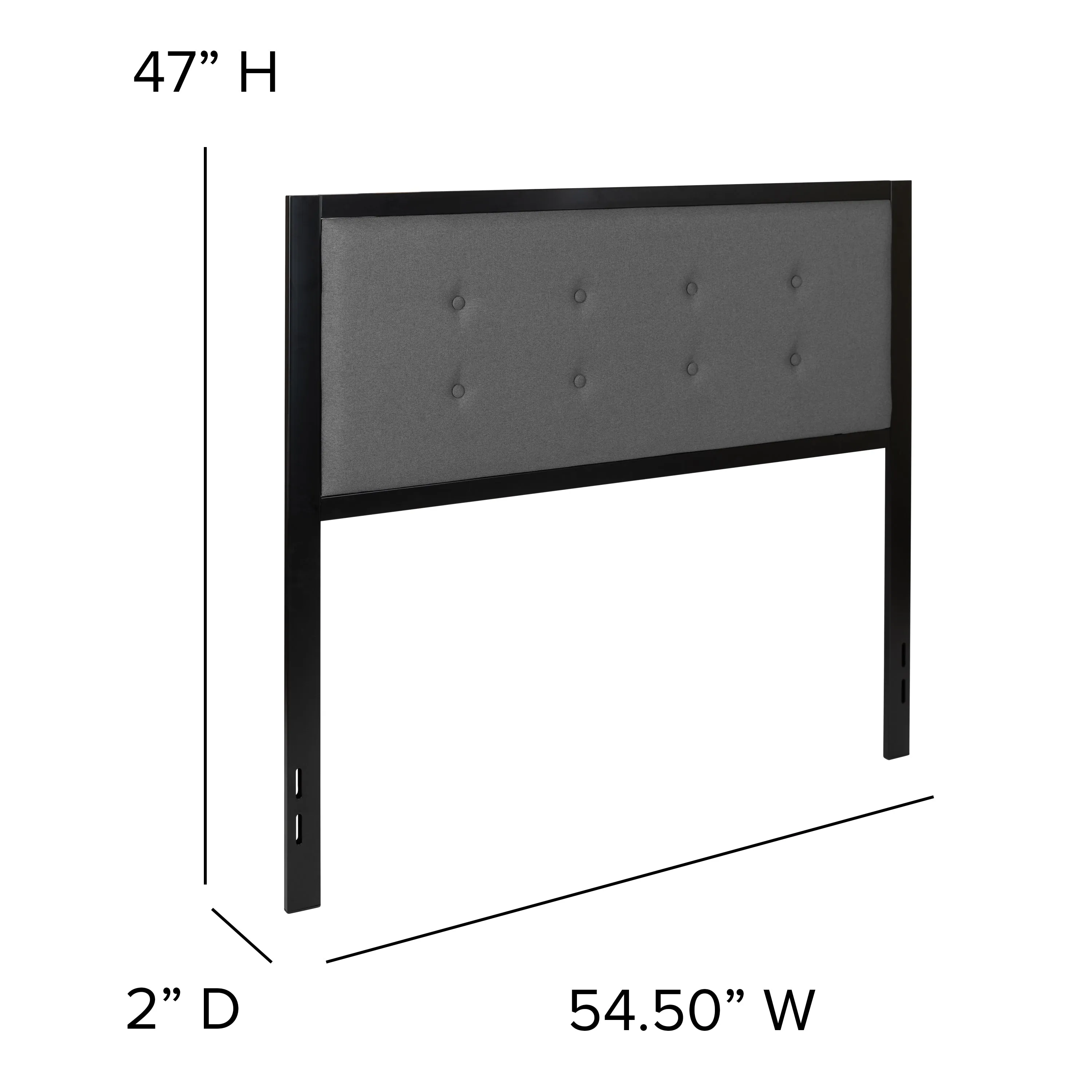 Full Dark Gray Headboard HG-HB1725-F-DG-GG
