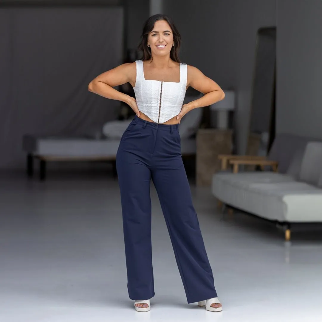 Impact Wide Leg Pants - Navy