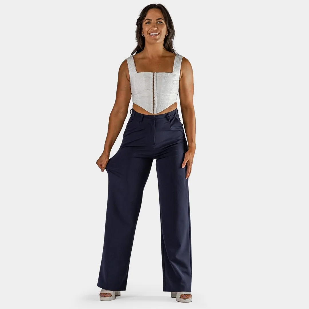 Impact Wide Leg Pants - Navy