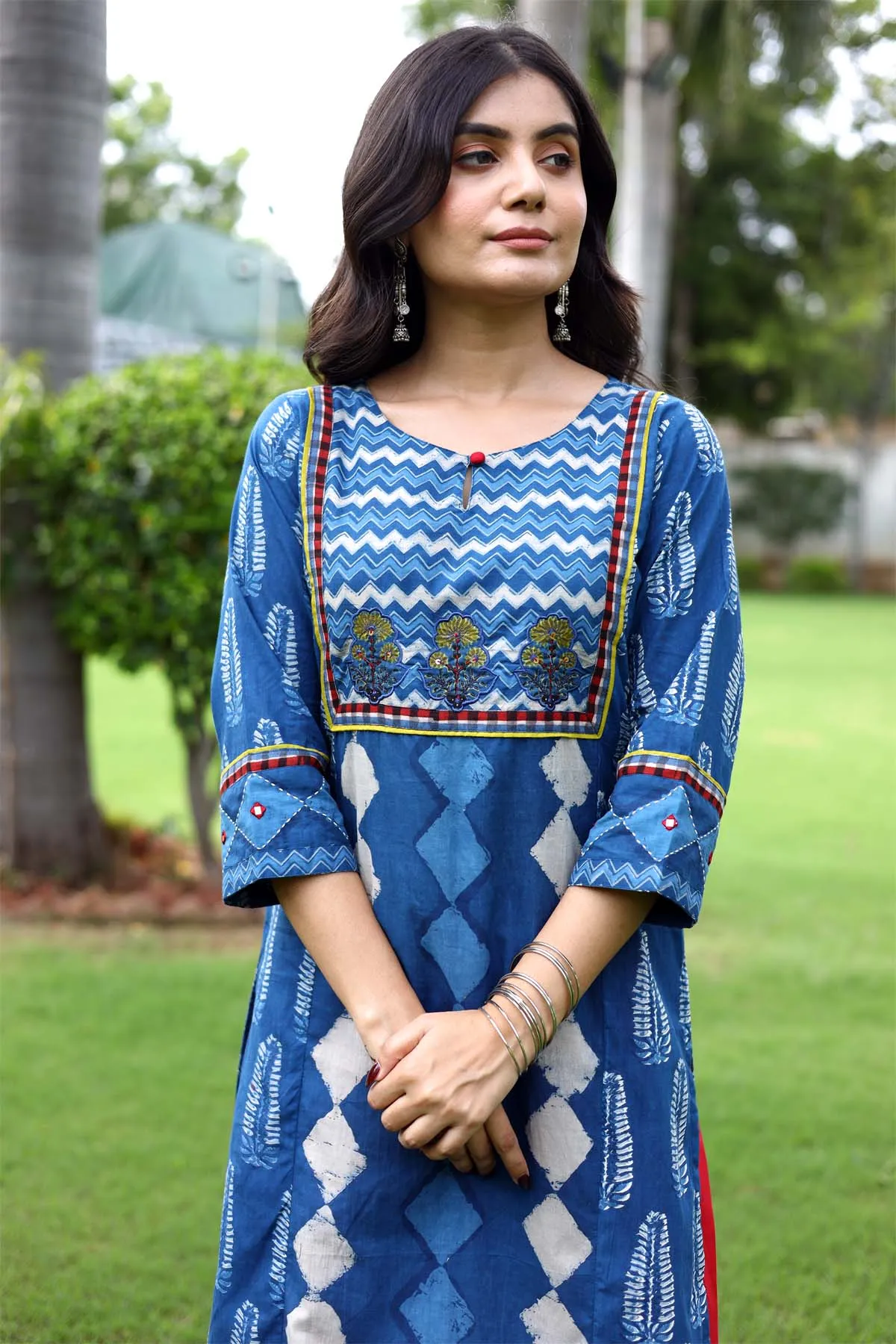 Indigo Blue Straight Fit Kurta