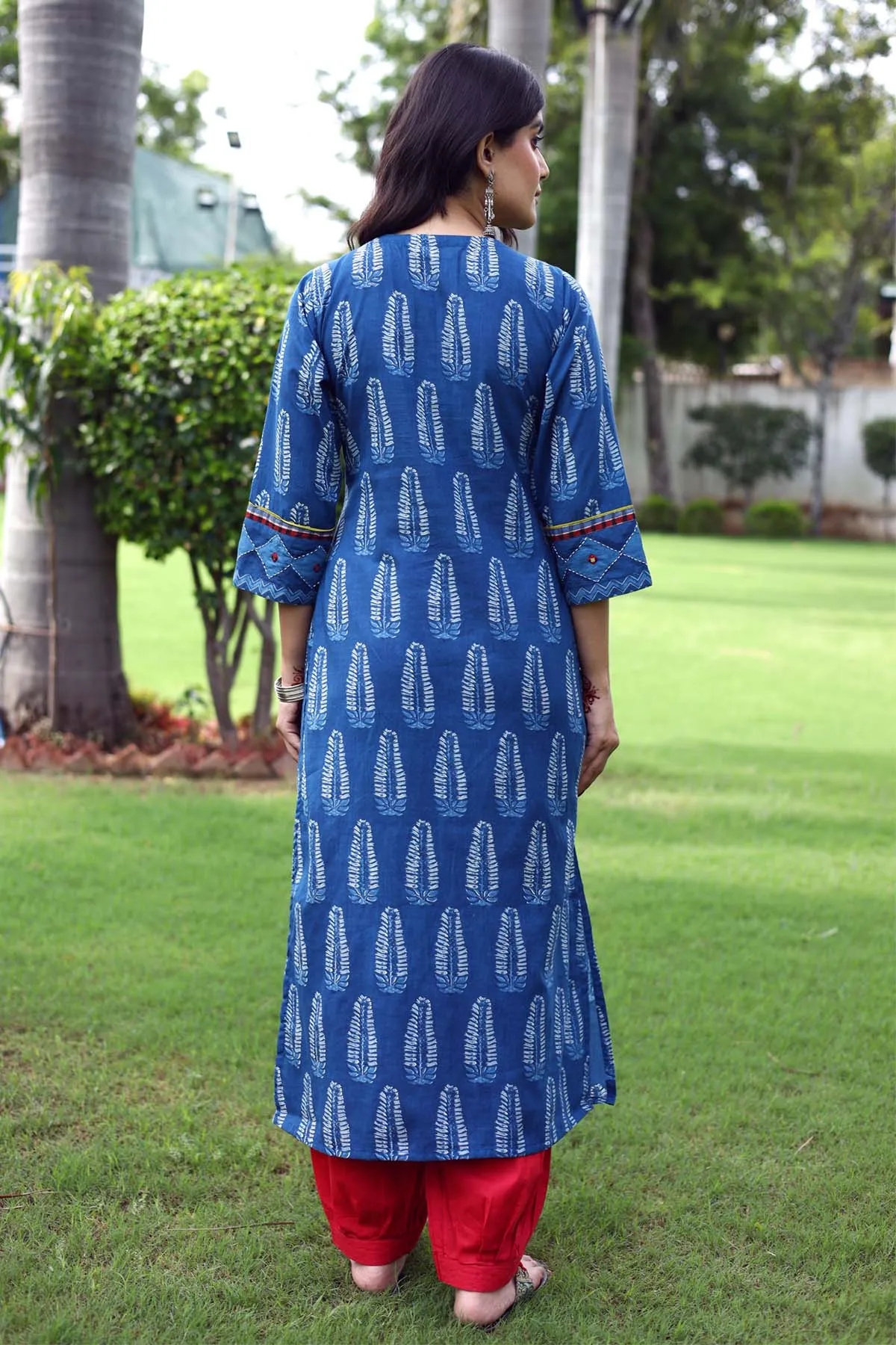 Indigo Blue Straight Fit Kurta