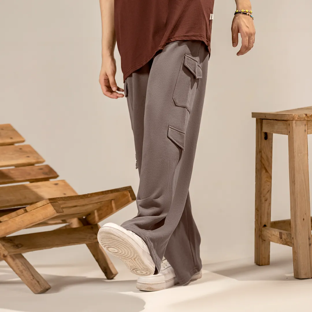Java Brown Wide Leg Cargo Trouser