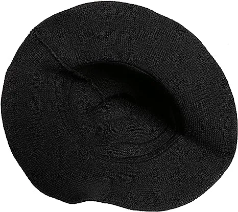 Knitted Wool Hat (Black)