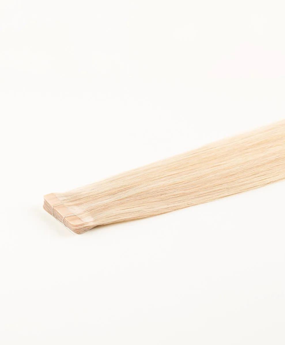 Light Blonde Highlighted, 16" Slim Tape-In Hair Extensions, #H12