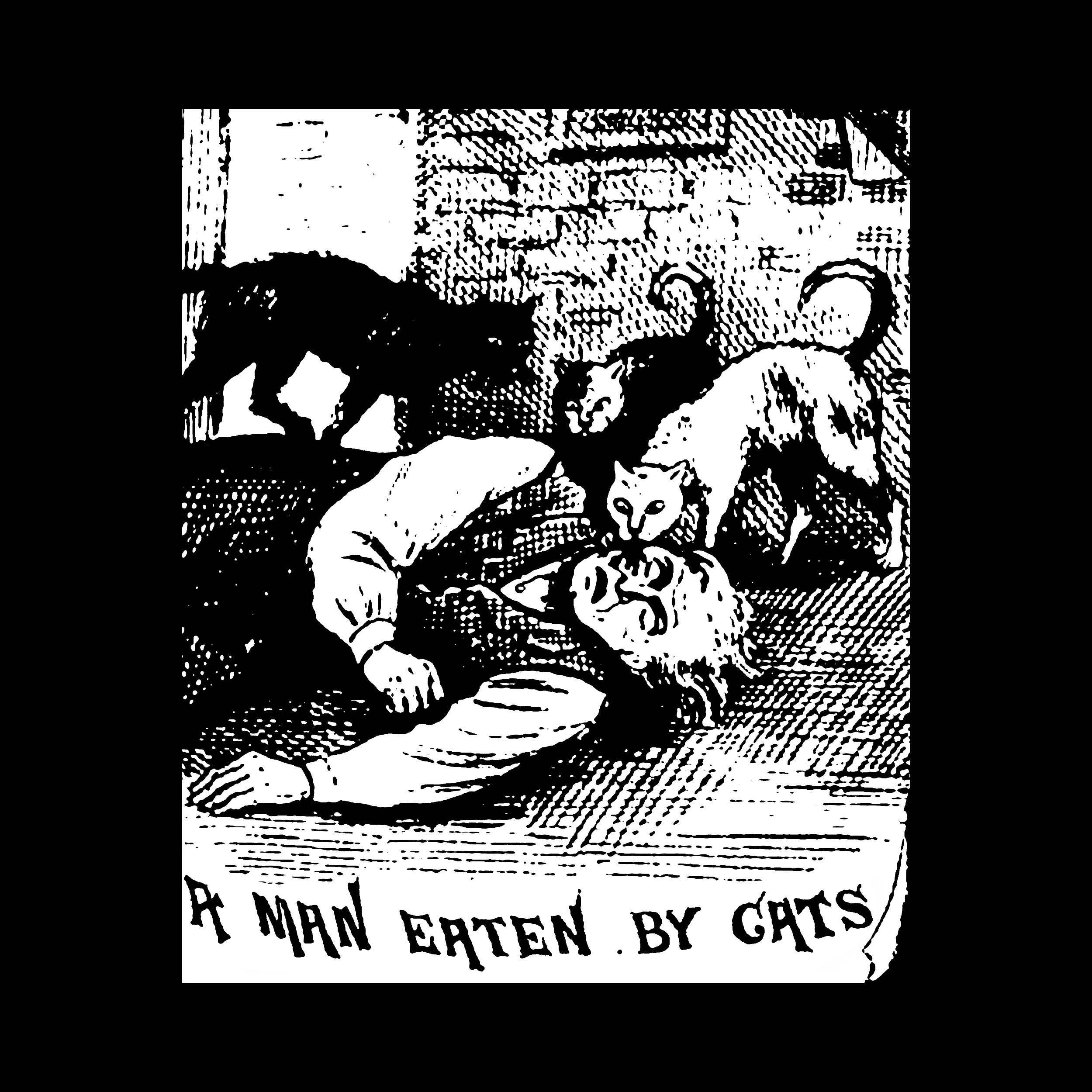 Man Eaten By Cats Slim Fit Tee