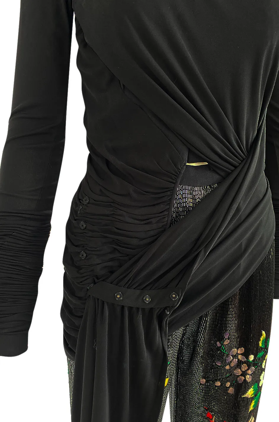 Masterpiece Fall 2001 Jean Paul Gaultier Runway Haute Couture Beaded & Embroidered Pant w Silk Jersey Top Set