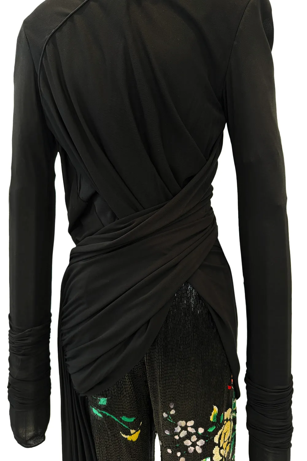 Masterpiece Fall 2001 Jean Paul Gaultier Runway Haute Couture Beaded & Embroidered Pant w Silk Jersey Top Set