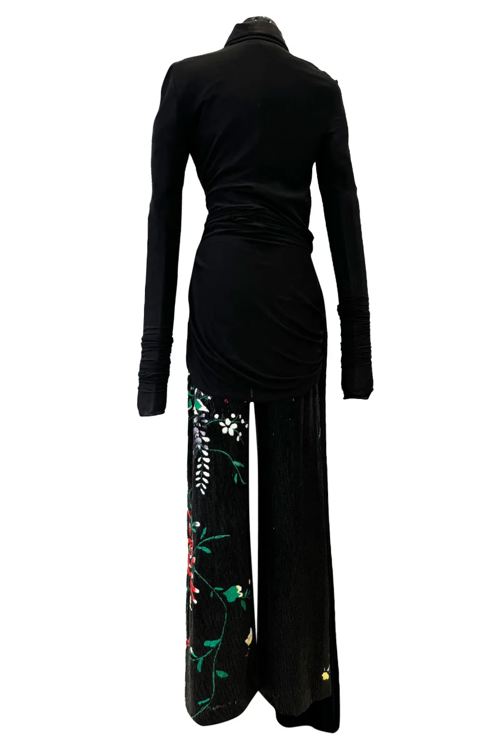 Masterpiece Fall 2001 Jean Paul Gaultier Runway Haute Couture Beaded & Embroidered Pant w Silk Jersey Top Set