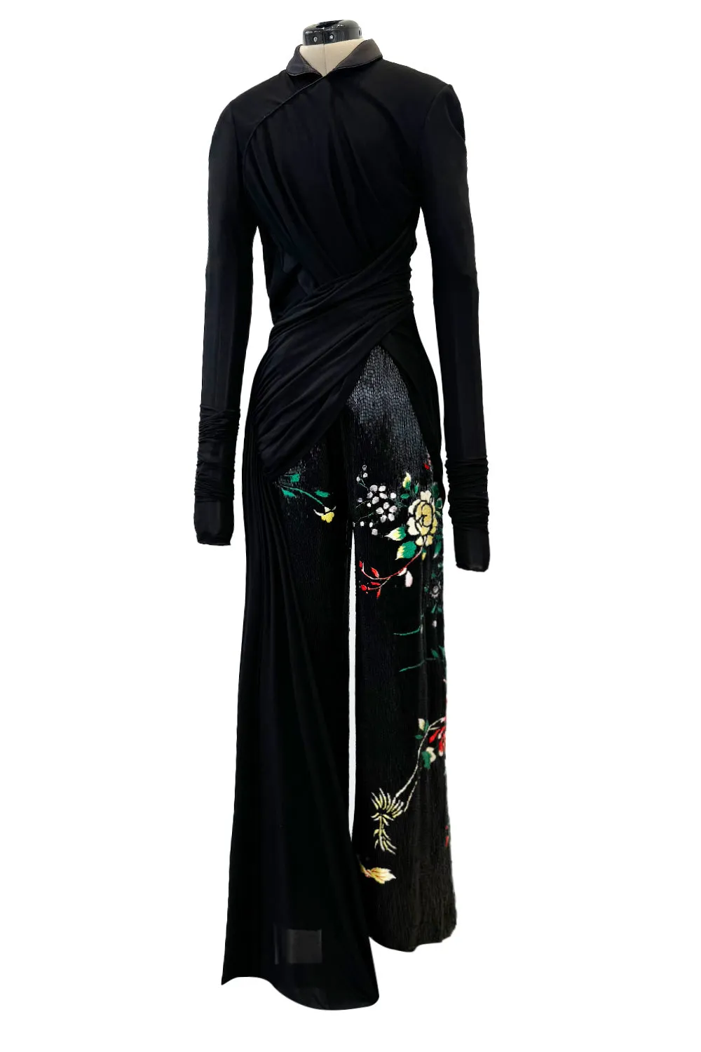 Masterpiece Fall 2001 Jean Paul Gaultier Runway Haute Couture Beaded & Embroidered Pant w Silk Jersey Top Set