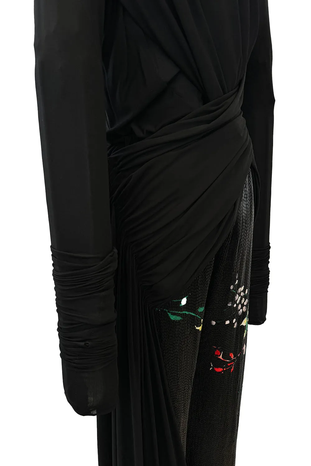 Masterpiece Fall 2001 Jean Paul Gaultier Runway Haute Couture Beaded & Embroidered Pant w Silk Jersey Top Set