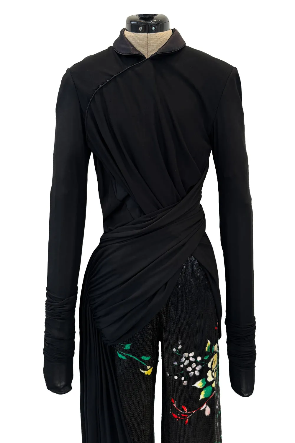 Masterpiece Fall 2001 Jean Paul Gaultier Runway Haute Couture Beaded & Embroidered Pant w Silk Jersey Top Set