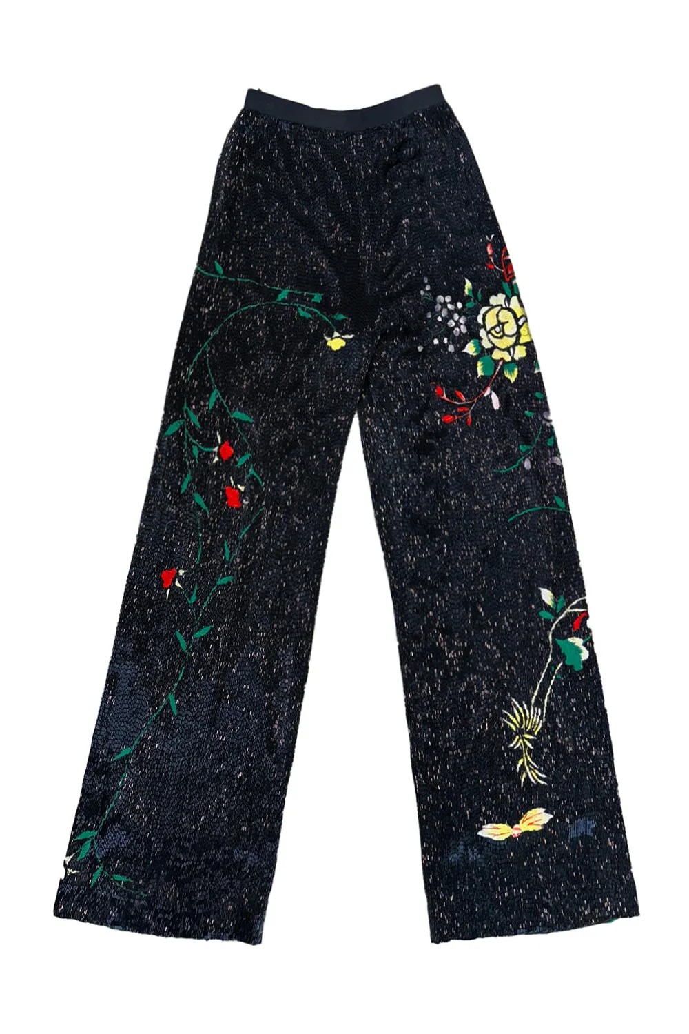 Masterpiece Fall 2001 Jean Paul Gaultier Runway Haute Couture Beaded & Embroidered Pant w Silk Jersey Top Set