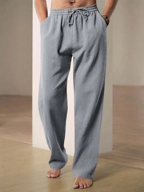 Men's Breathable Linen Loose Casual Sports Trousers