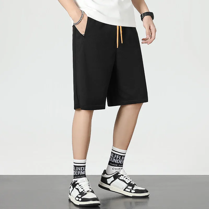 Men's Casual Loose Fit Solid Color Sports Shorts