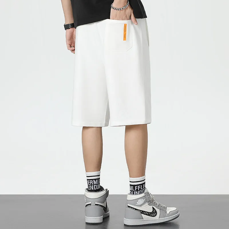 Men's Casual Loose Fit Solid Color Sports Shorts