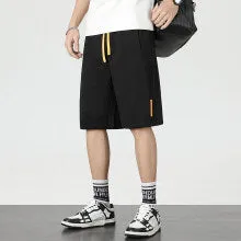 Men's Casual Loose Fit Solid Color Sports Shorts