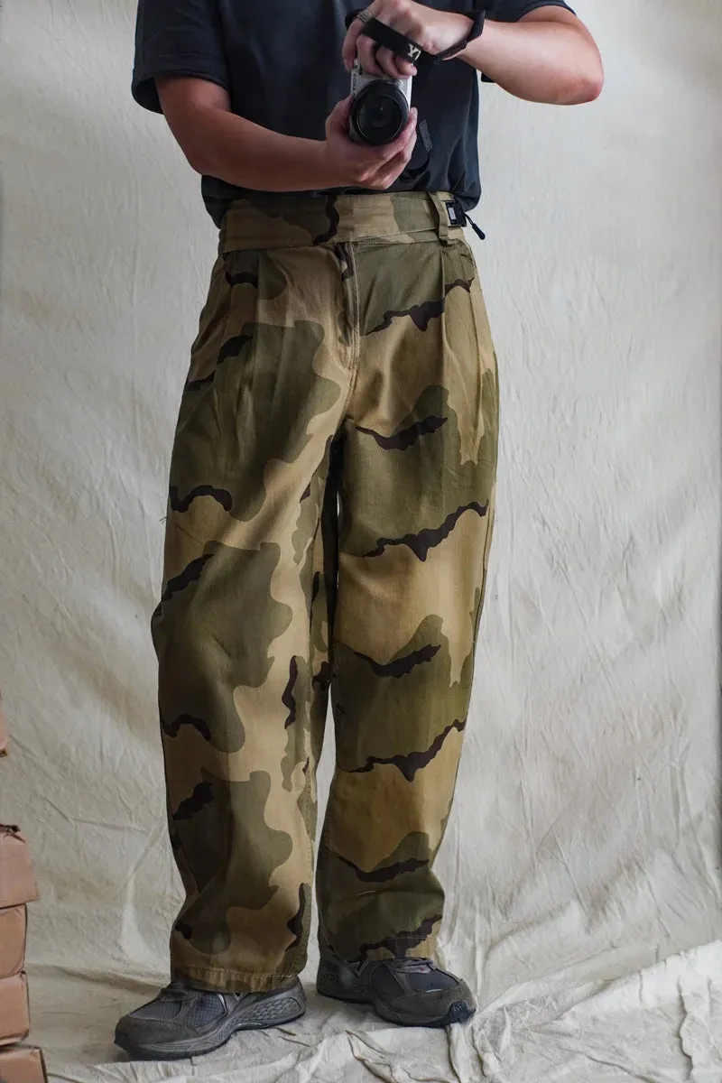 Men's Desert Camouflage Gurkha Pants with Tactical Buckle Belt