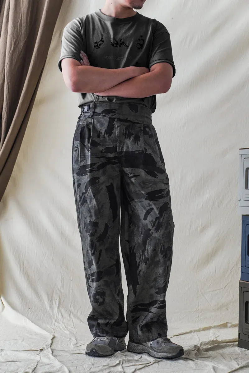 Men's Desert Camouflage Gurkha Pants with Tactical Buckle Belt