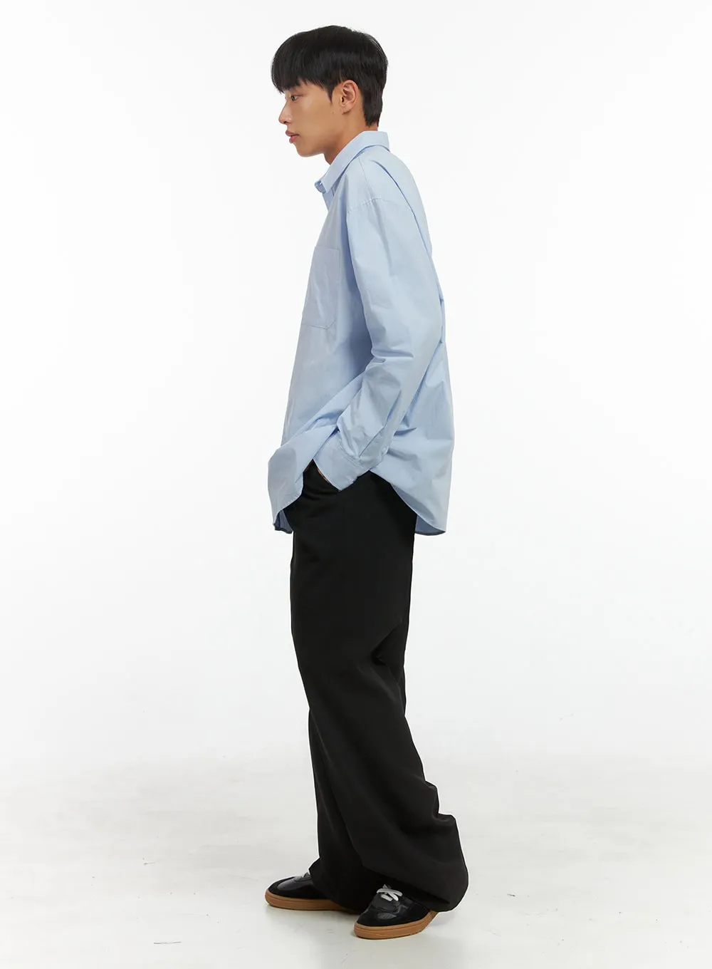 Men's Oversized Basic Cotton Shirt IS419