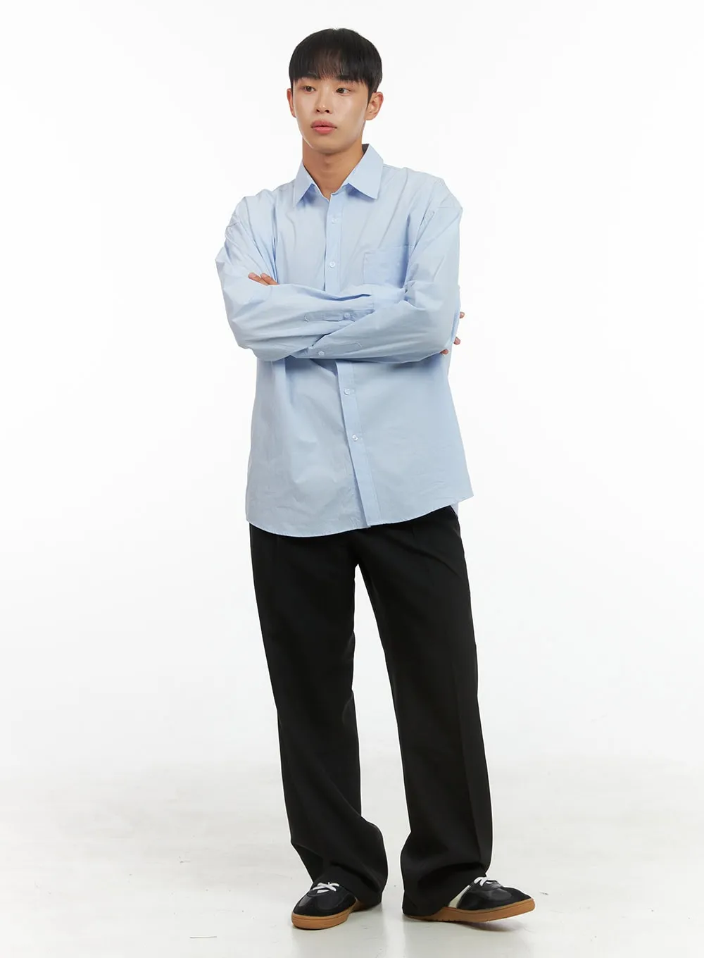 Men's Oversized Basic Cotton Shirt IS419