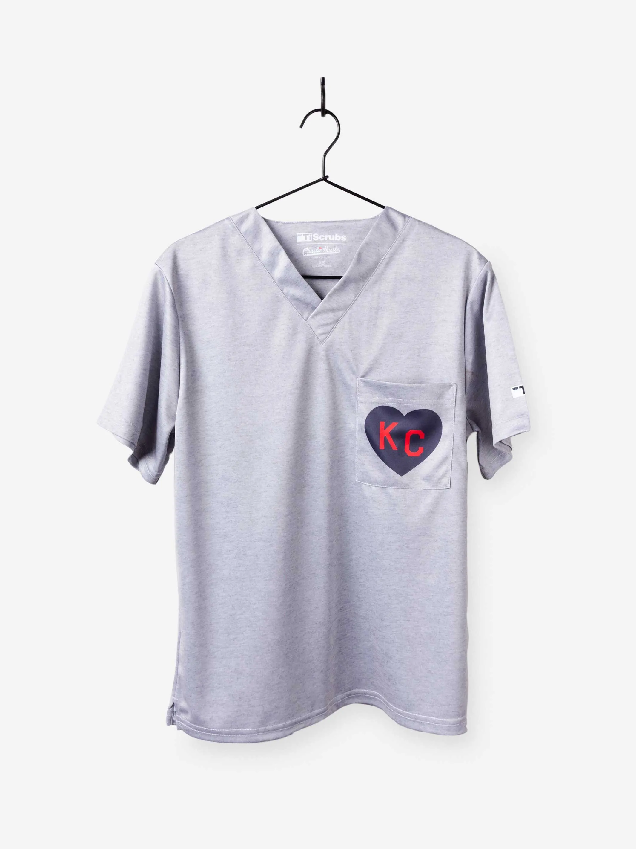 Men's "KC Heart" Scrub Top