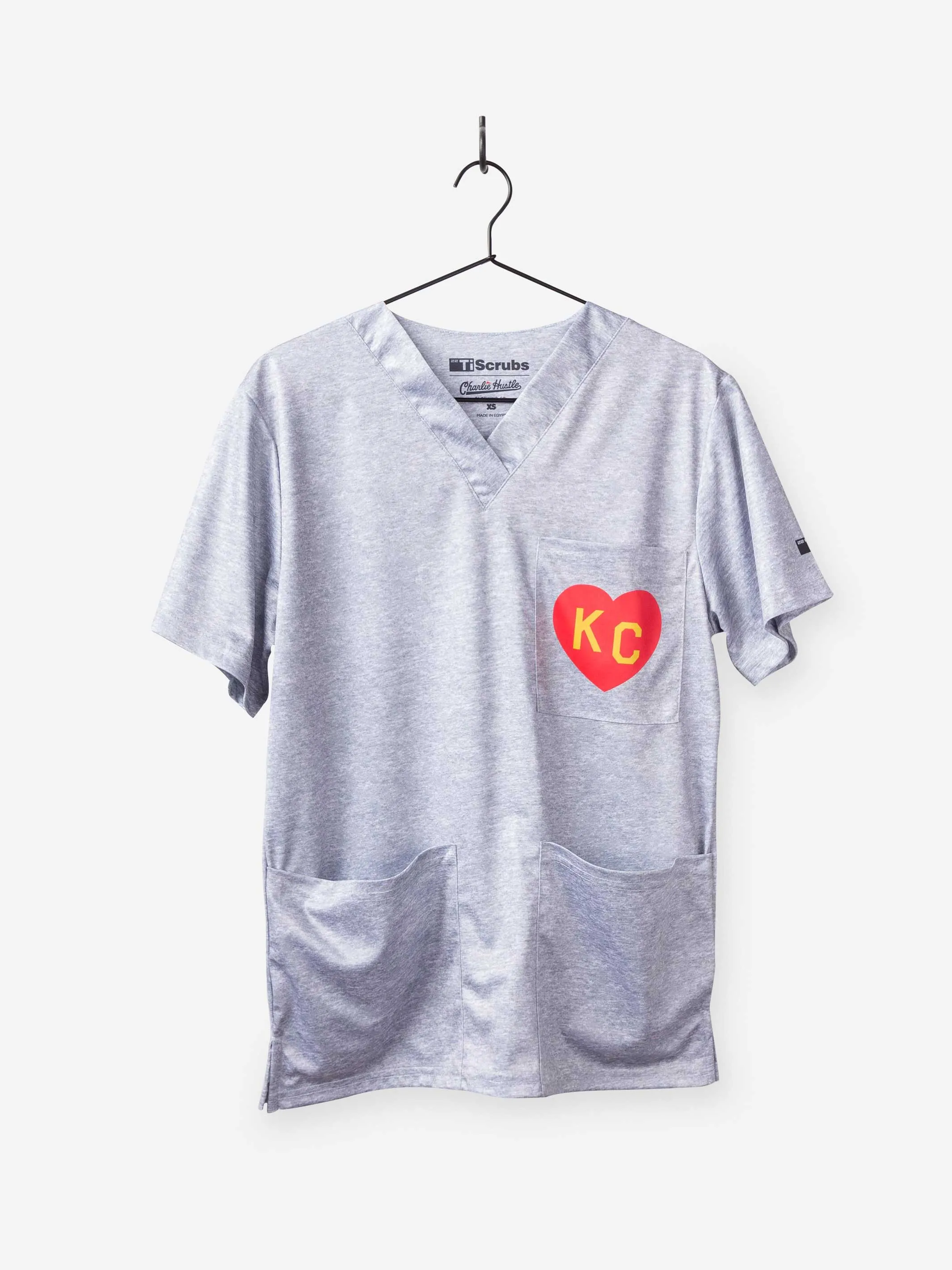 Men's "KC Heart" Scrub Top