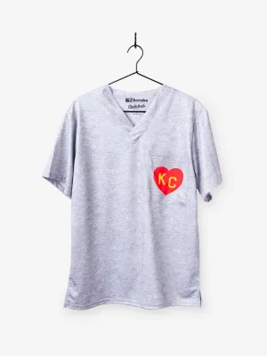 Men's "KC Heart" Scrub Top
