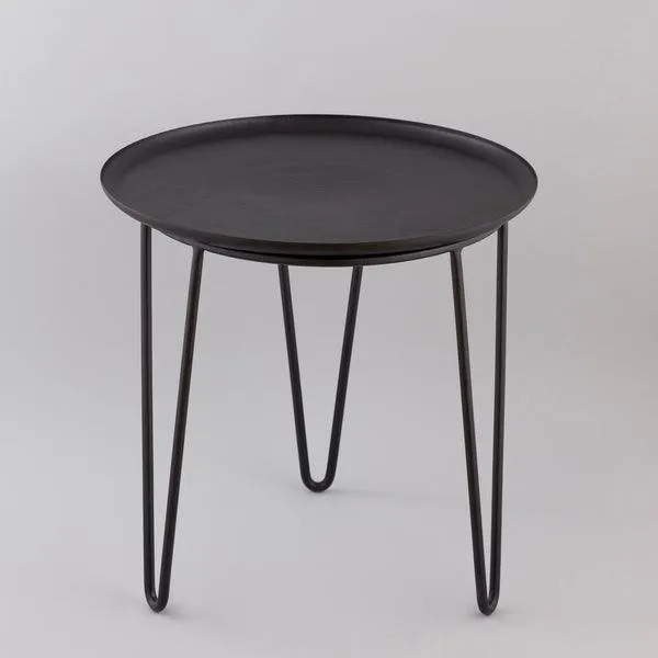 Modern Black Metallic Tripod Side Table | Planter Stand For Home & Living Room