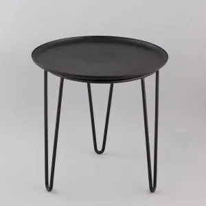 Modern Black Metallic Tripod Side Table | Planter Stand For Home & Living Room