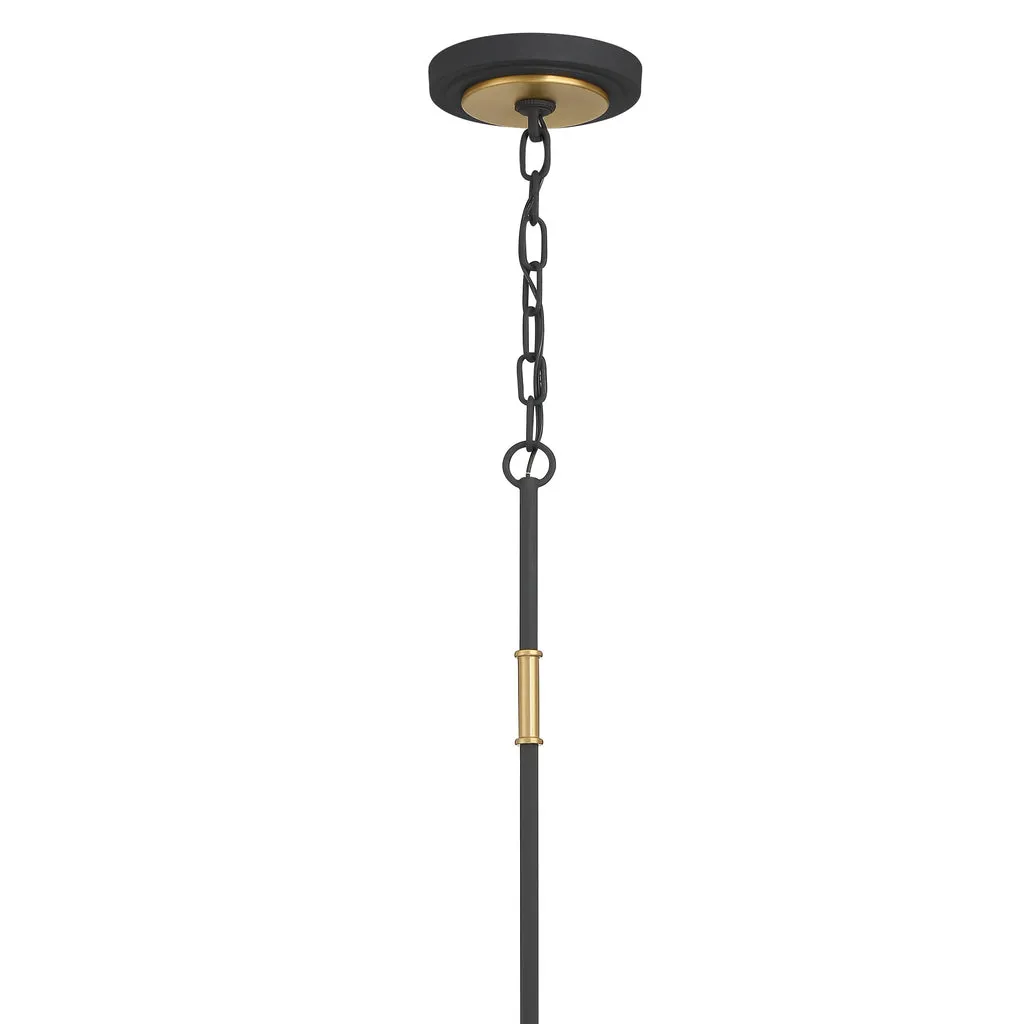 Niles 4 Light Black Forged   Modern Gold Chandelier