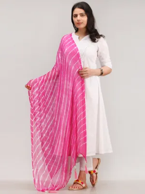 Noor Gulal - Self Emboss Work ALine Kurta Pant Set With Leheriya Dupatta - KS116AXXD6