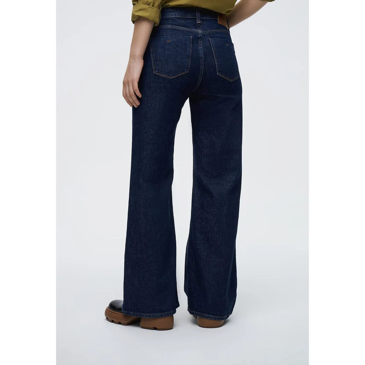 Plazzo Wide Leg Denim Trousers
