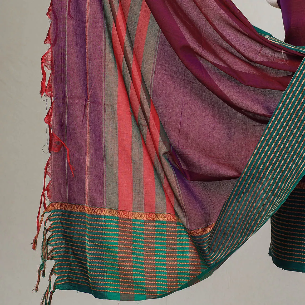 Purple - 3pc Dharwad Cotton Suit Material Set 103