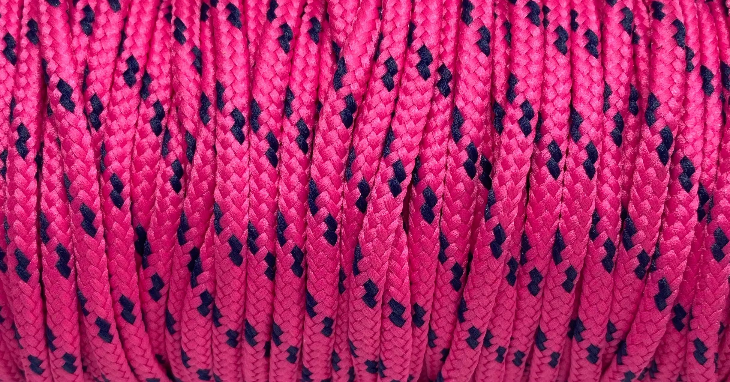 Round Classic Shoelaces - Neon Pink with Royal Accents