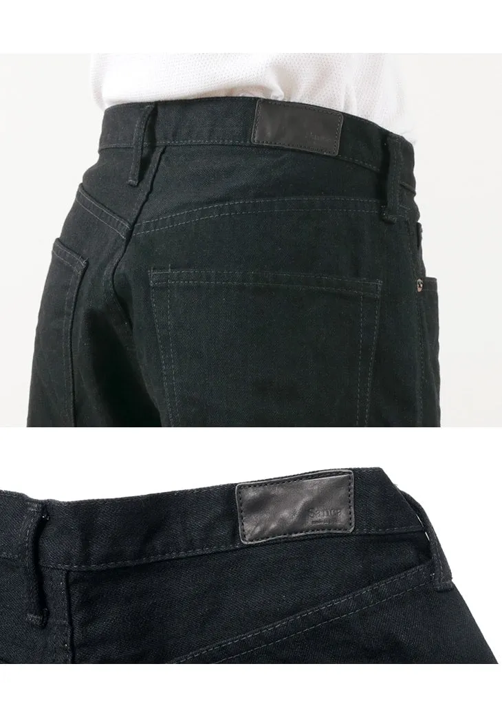 SANCA / Black denim tapered 5P trousers